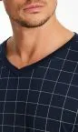 Men's Nightgown SCHIESSER Fine Interlock - night blue – view 3