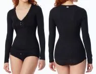 SCHIESSER Revival Agathe women's long-sleeved T-shirt – black