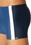 SCHIESSER Men's Aqua Swim Shorts with Leg and Contrast Stripes - Blue – view 5