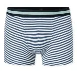 SCHIESSER Jungen Shorts aus der Serie 95/5 im 3er-Pack mit einer schwarz-weiß geringelten und zwei blauen Unterhosen.