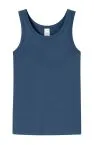 Two SCHIESSER boys’ tank tops from the 95/5 series in white and blue in a practical 2-pack.