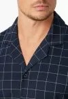 SCHIESSER Herren Schlafanzug lang Fine Interlock Kariert - Blau – Ansicht 4