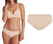 SCHIESSER Women's Seamless Brief Invisible Cotton - Sand
