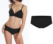 SCHIESSER Women's Seamless Panty Invisible Cotton - Black