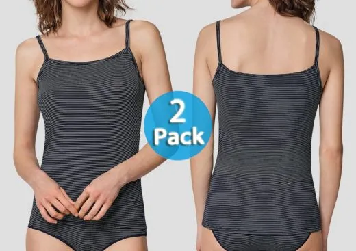 2-Pack Women Shirt 0/0 Schiesser Modal Essentials - night blue 2-Pack Women Shirt 0/0 Schiesser Modal Essentials - night blue