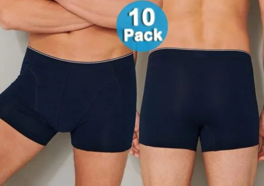 10-Pack Men's Boxer Briefs SCHIESSER 95/5 - dark blue