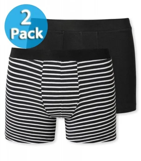 2-Pack Boxer briefs for boys Schiesser 95/5 - black rings 2-Pack Boxer briefs for boys Schiesser 95/5 - black rings
