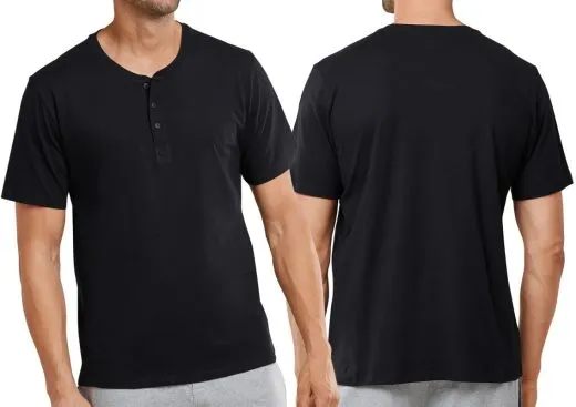 Men's T-shirt 1/2 Schiesser Mix & Relax - black Men's T-shirt 1/2 Schiesser Mix & Relax - black