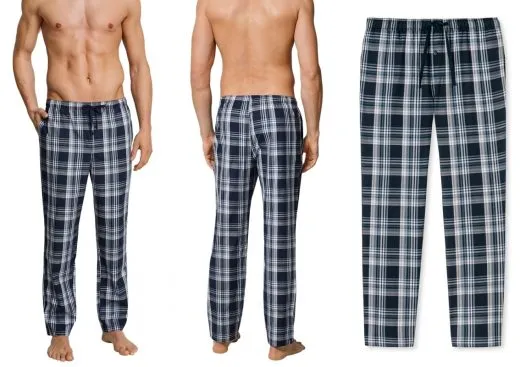 Schiesser Men's Lounge Pants Mix & Relax - dark blue checkered Schiesser Men's Lounge Pants Mix & Relax - dark blue checkered