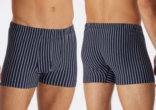 Men's Boxer Briefs SCHIESSER 95/5 - dark blue striped