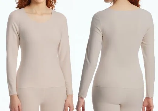 Ladies' Long Sleeve T-shirt SCHIESSER Invisible Soft Warming - sand Ladies' Long Sleeve T-shirt SCHIESSER Invisible Soft Warming - sand