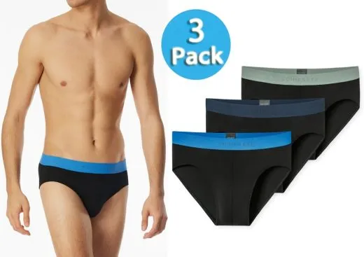 3-Pack Men's Rio-Briefs SCHIESSER 95/5 - black 3-Pack Men's Rio-Briefs SCHIESSER 95/5 - black