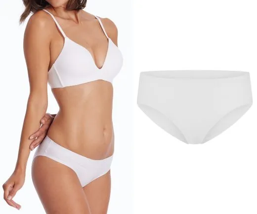 SCHIESSER Women's Seamless Brief Invisible Cotton - White SCHIESSER Women's Seamless Brief Invisible Cotton - White