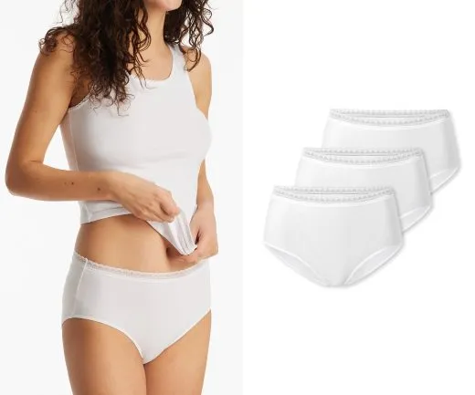 SCHIESSER Women’s Midi Briefs Modern Multipacks - White