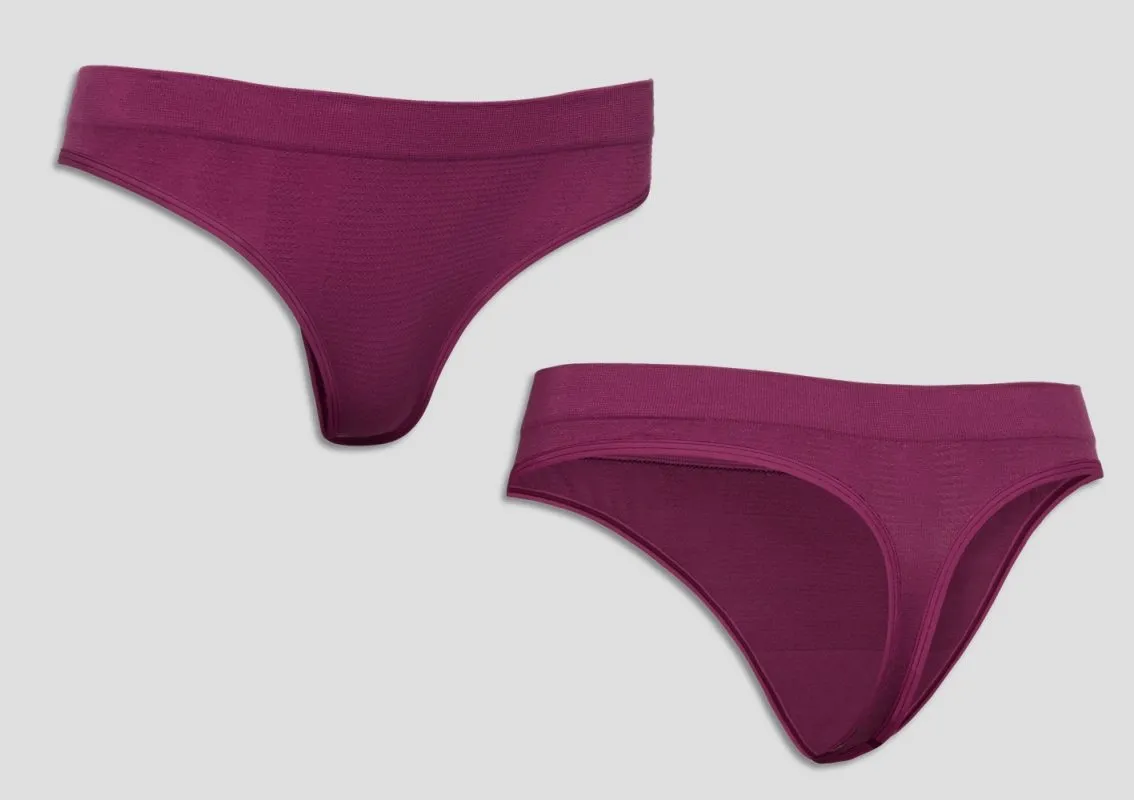 Ladies Thong SCHIESSER Active Mesh Bamboo - red berry