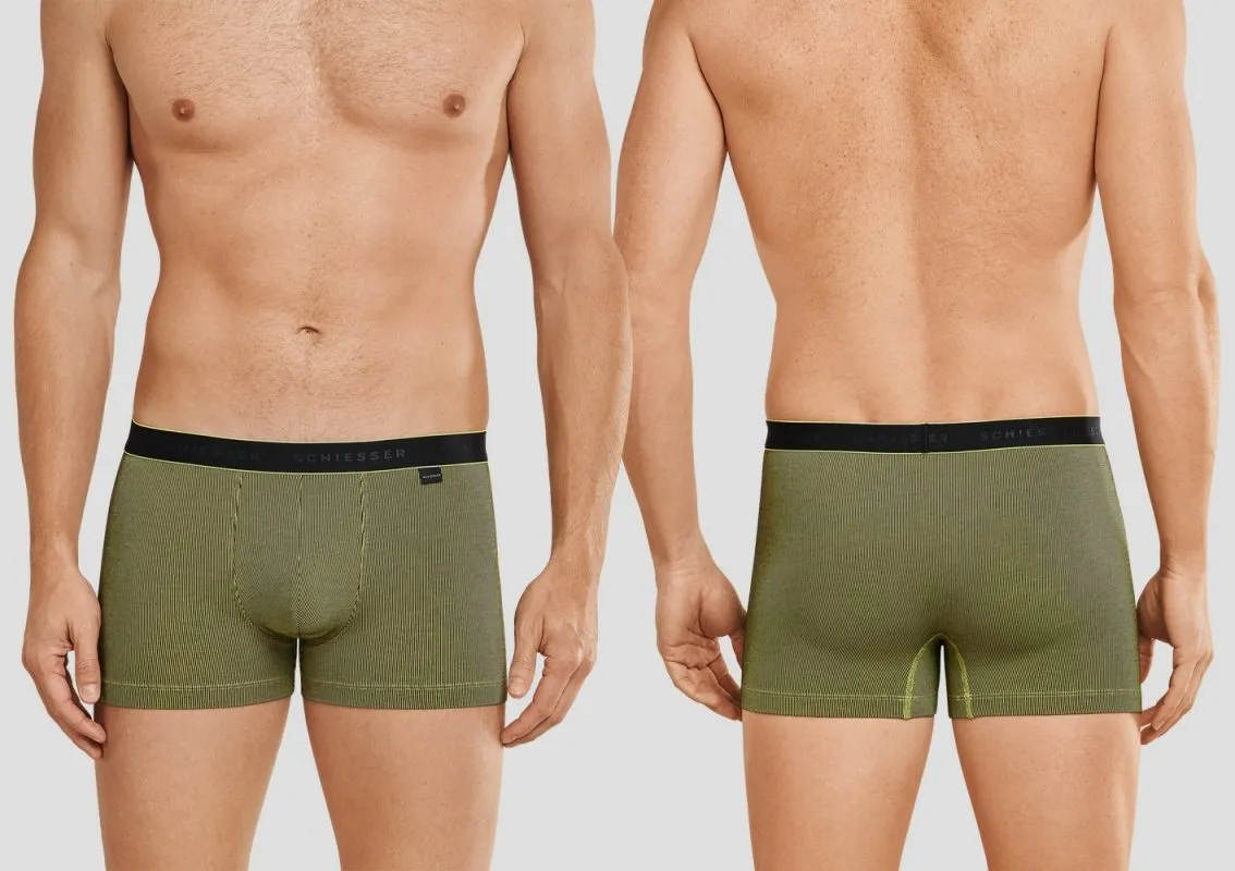 Men's Boxer Briefs SCHIESSER Sports Club - yellow Men's Boxer Briefs SCHIESSER Sports Club - yellow