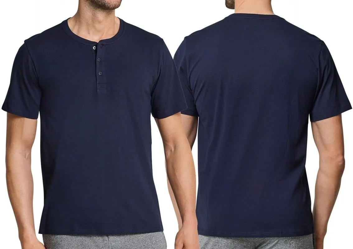 Männer Kurzarm Shirt 1/2 SCHIESSER Mix & Relax - dunkelblau Männer Kurzarm Shirt 1/2 SCHIESSER Mix & Relax - dunkelblau