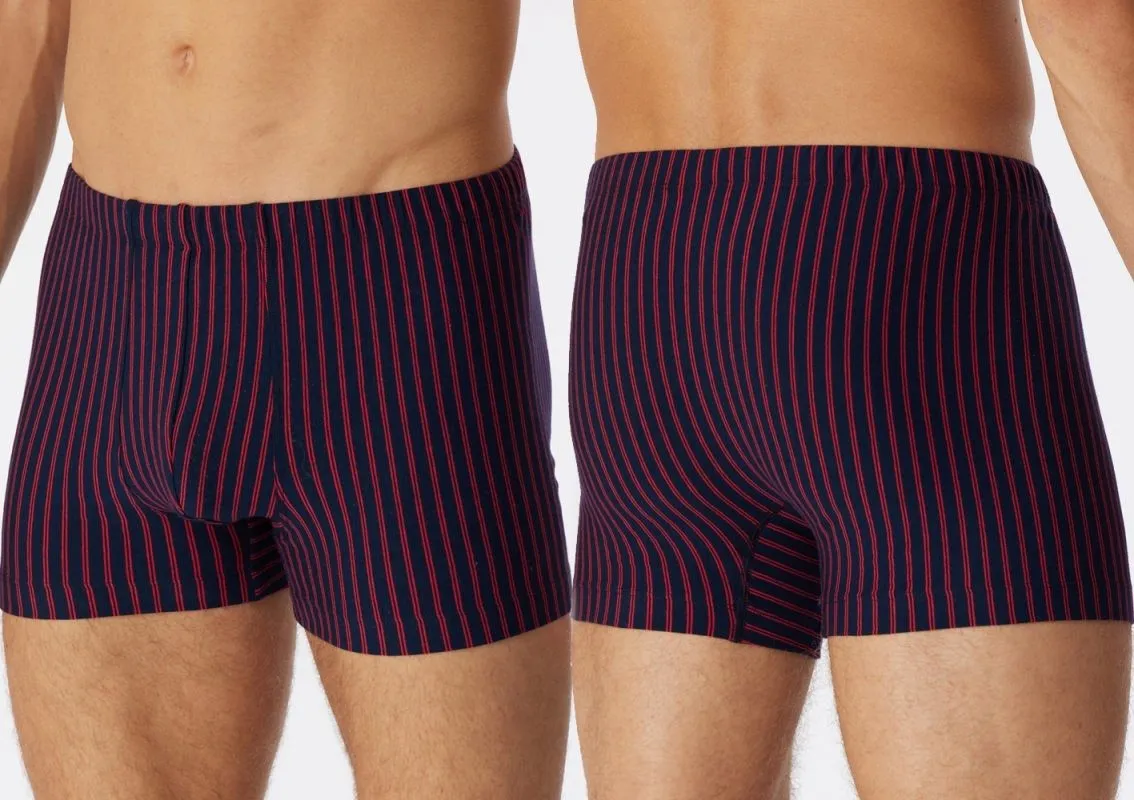 Men's Boxer Briefs SCHIESSER 95/5 - red striped Men's Boxer Briefs SCHIESSER 95/5 - red striped