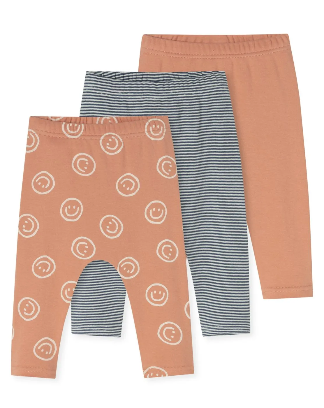 SCHIESSER Baby Long Harem Trousers 3-Pack Fine Rib - Multicolour