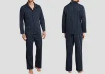 Men Pyjama SEIDENSTICKER Twill striped dark blue
