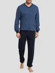 SCHIESSER Men Pyjama jeansblue - 154507