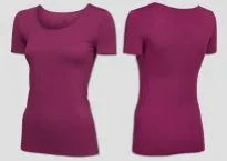 Ladies Shirt 1/2 SCHIESSER Active Mesh Bamboo - red berry