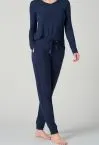 Ladies' Lounge Trousers SCHIESSER Mix & Relax - blue – view 2