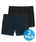 2-Pack Men Schiesser Jersey Boxers - blue and black