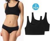 2-Pack Ladies Bustier SCHIESSER 95/5 - black
