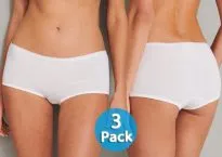 3-Pack Women's Boyshorts SCHIESSER 95/5 - white
