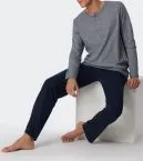 Men's long Pyjama SCHIESSER Selected Premium Inspiration - blue – view 2