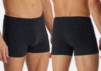 Men's Boxer Briefs SCHIESSER Cotton Casuals - black plaid