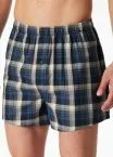 2-Pack SCHIESSER Boxer Shorts Multipacks for Men -blue checkerd + grey – view 2