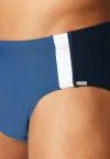SCHIESSER Aqua Men's Swim Briefs with Contrast Stripes - Blue – view 4