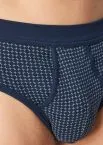 SCHIESSER Men's Classic Daywear Sports Briefs 2-Pack with Pattern and Fly - Admiral Blue – view 4