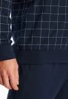 SCHIESSER Men's Long Pyjamas Fine Interlock Checkered - Midnight Blue – view 5