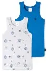 SCHIESSER Boys Undershirt 2-Pack Fine Rib Football - Multicolour