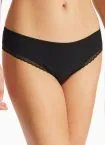 SCHIESSER Women's 3PACK Cheeky String - Black – view 3