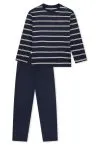 SCHIESSER Boys' Long Nightwear Pyjamas - Navy Blue/White – view 2