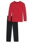 Schiesser Men's Long Pyjamas Bordeaux – view 2