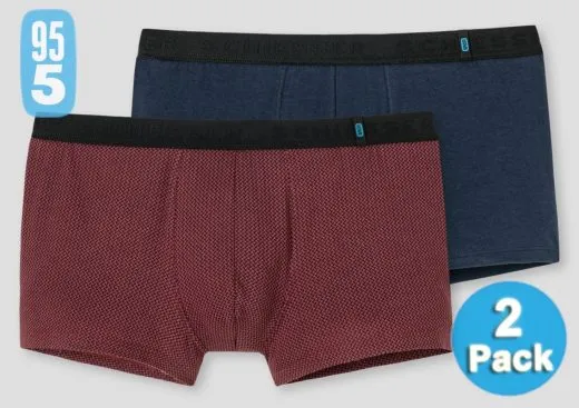 2-color set SCHIESSER Shorts 95/5 dark blue bordeaux 2-color set SCHIESSER Shorts 95/5 dark blue bordeaux