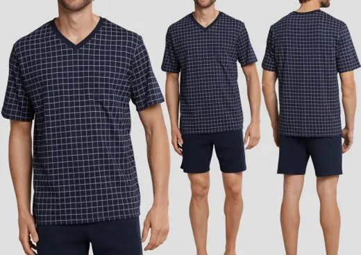 Men Short Pajamay Dark Saphire dark blue
