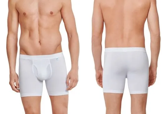 SCHIESSER Men Cyclist Boxer Briefs Long Life Cotton - white SCHIESSER Men Cyclist Boxer Briefs Long Life Cotton - white