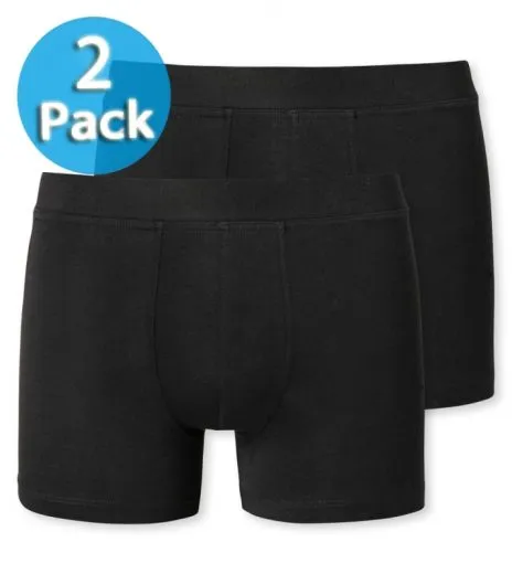 2-Pack Boxer briefs for boys Schiesser 95/5 - black 2-Pack Boxer briefs for boys Schiesser 95/5 - black