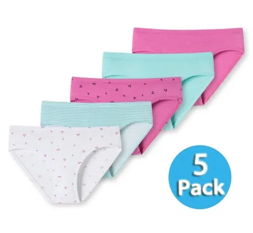 5-Pack Girls' Briefs SCHIESSER 95/5 - multicolored 5-Pack Girls' Briefs SCHIESSER 95/5 - multicolored