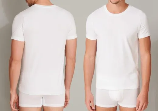 SCHIESSER Men's T-Shirt 1/2 Long Life Soft - white