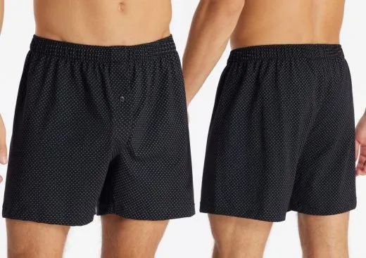 Men's Boxers SCHIESSER Cotton Casuals - black dotted Men's Boxers SCHIESSER Cotton Casuals - black dotted