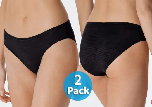 2-Pack Women Tai Slip Schiesser Modal Essentials - black 2-Pack Women Tai Slip Schiesser Modal Essentials - black