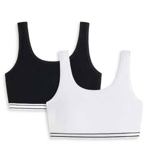 2-Pack Girls' Bustier SCHIESSER 95/5 - white and black 2-Pack Girls' Bustier SCHIESSER 95/5 - white and black