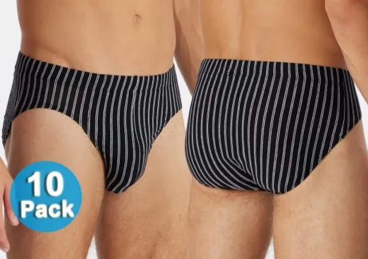 10-PACK of Men's Supermini SCHIESSER Briefs 95/5 10-PACK of Men's Supermini SCHIESSER Briefs 95/5